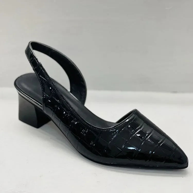 Esperanza® | Orthopedic Women'S Pumps With Block Heel And Crocodile Pattern