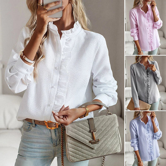 Julieta® | Elegant Ruffled Blouse With Buttons