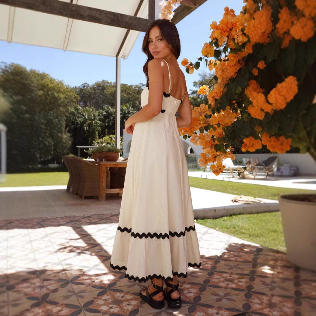 Fiona | Women’s A Line Maxi Dress Spaghetti Straps