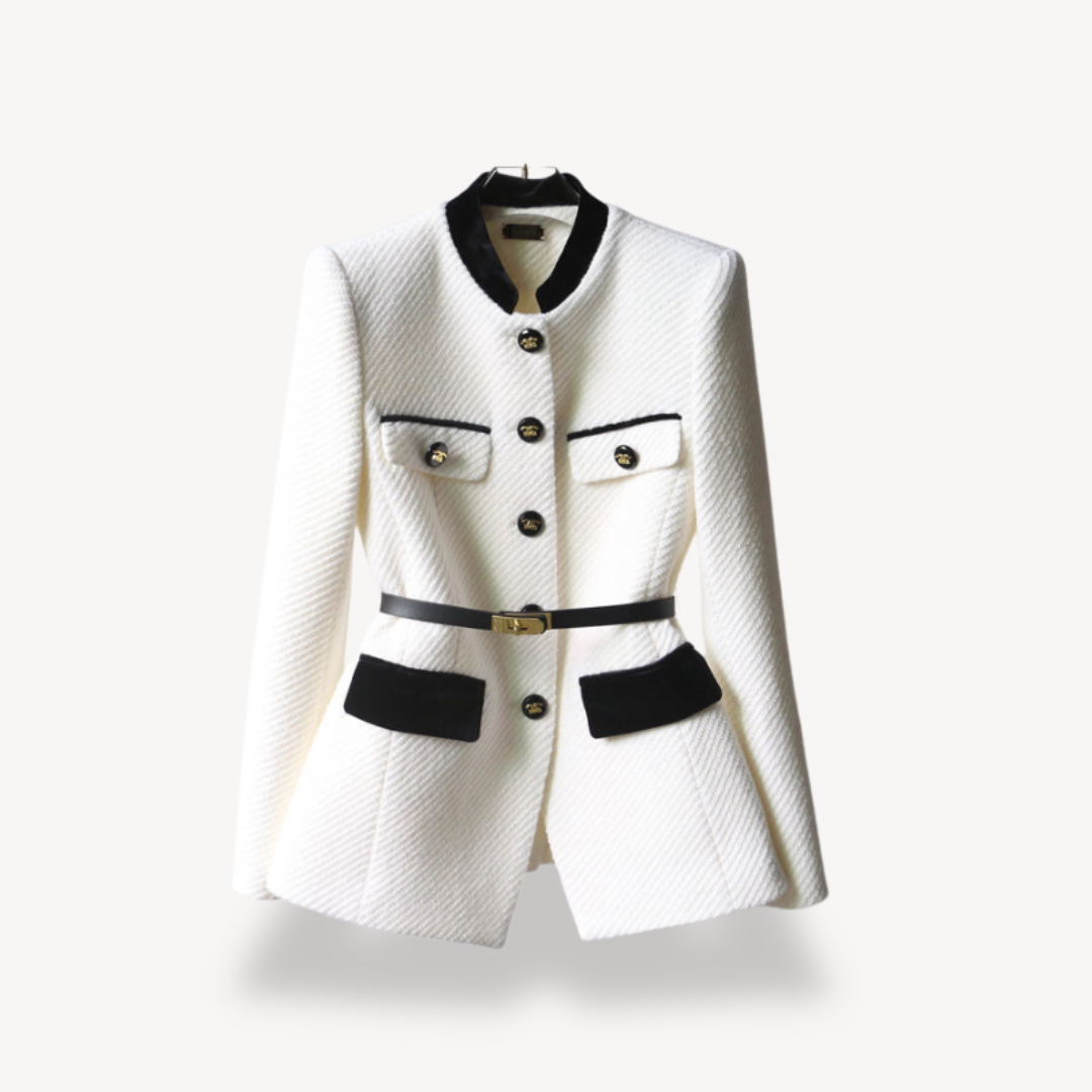 Hailey | Women’s Tailored Belted Blazer Button Style
