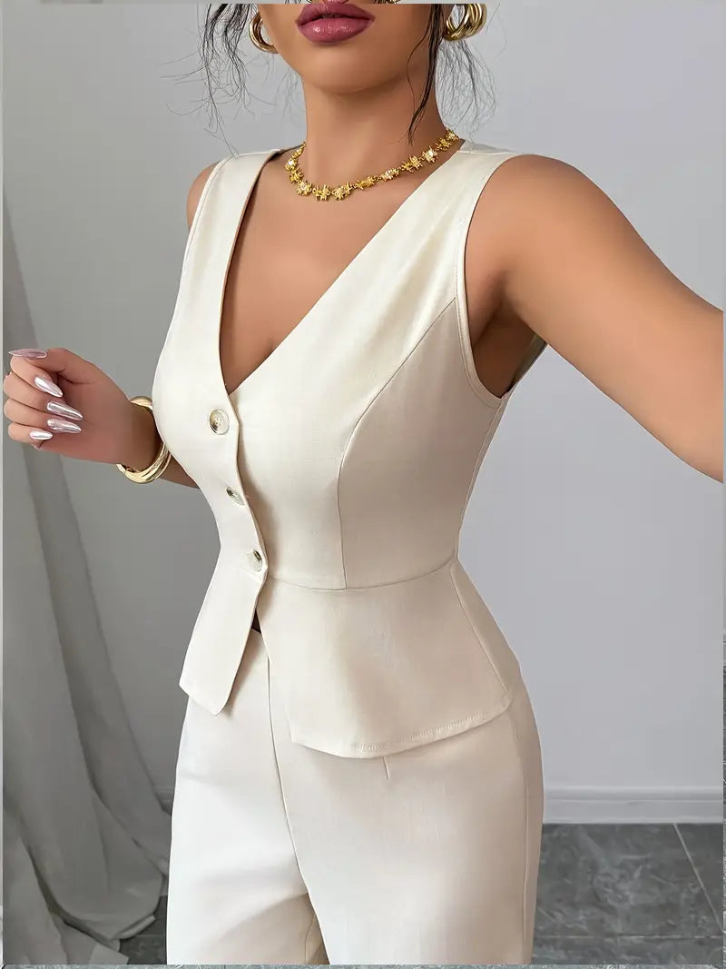 Blair | Women’s Spring Sleeveless Wide-Leg Set