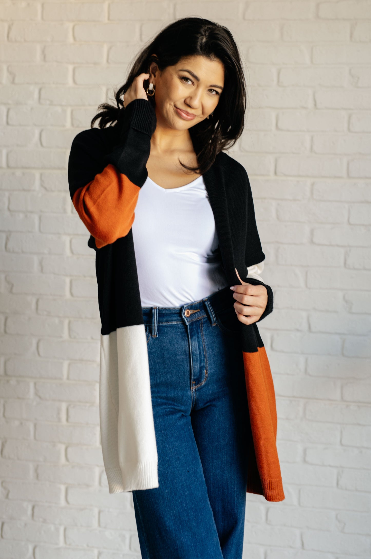 Rosanna | Writer's block cardigan with an open front