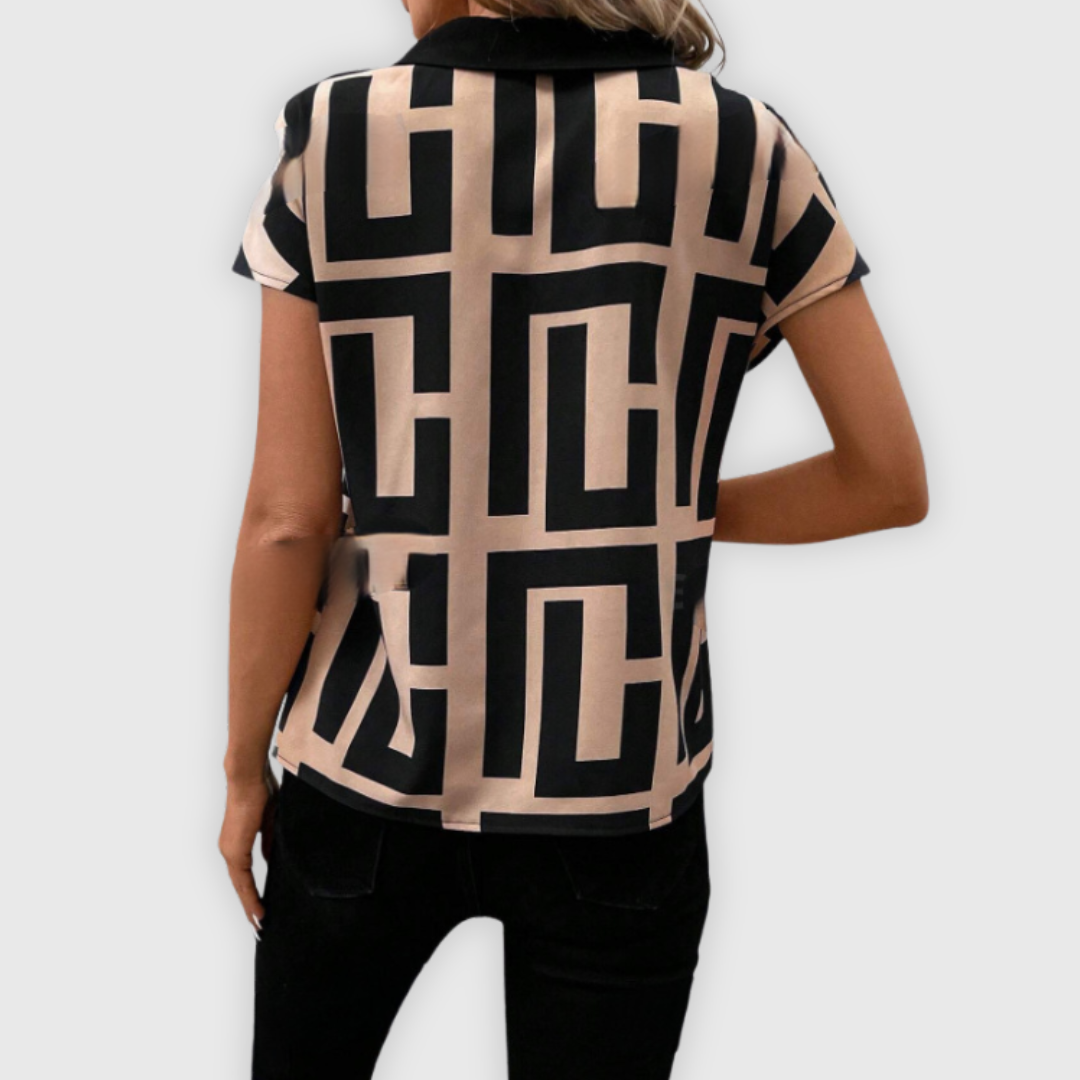 Delfina® | Elegant women's blouse V-neck business