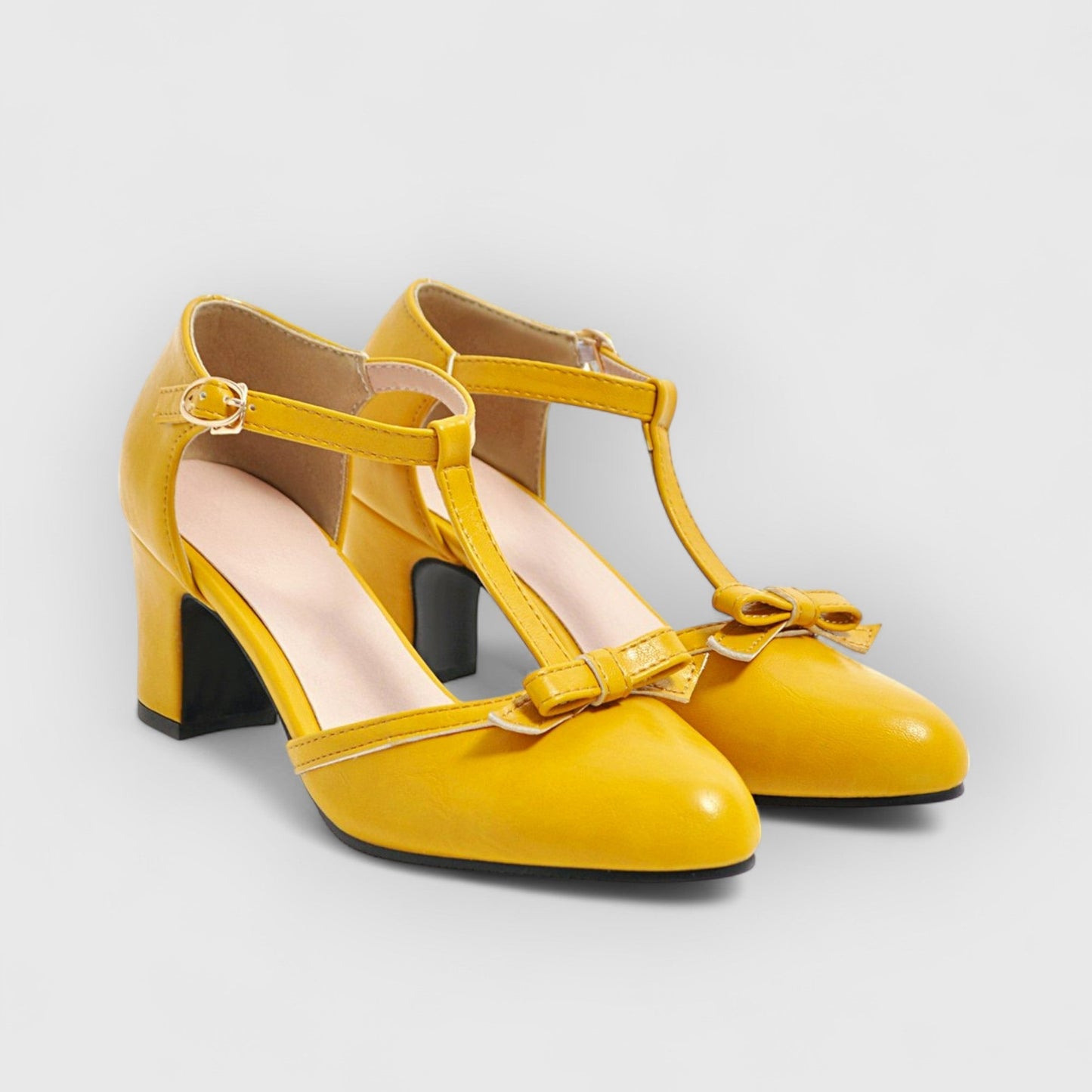 Eugenia® | Orthopedic vintage women's heels with bow