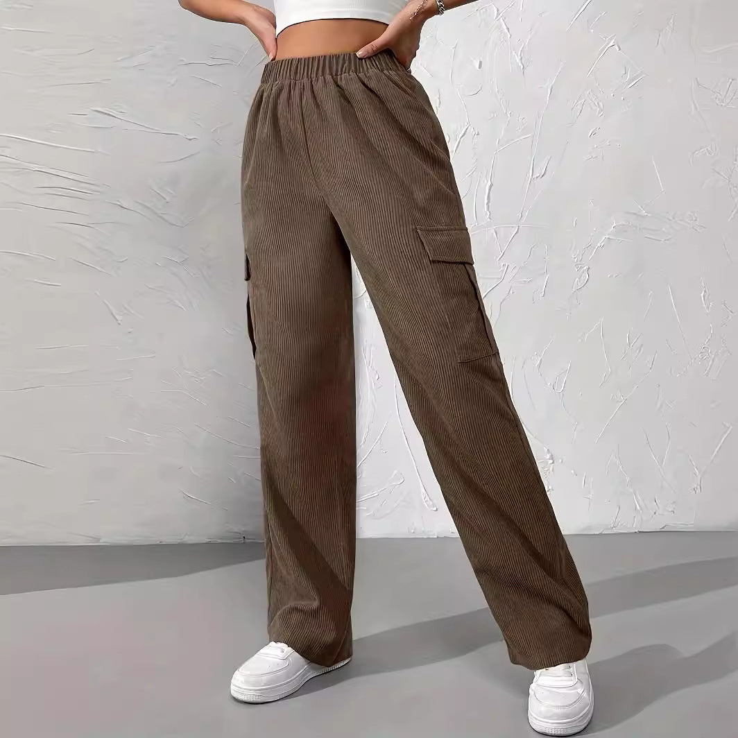 Bethania® | Autumn And Winter New Elastic Waist Cargo Pants Corduroy