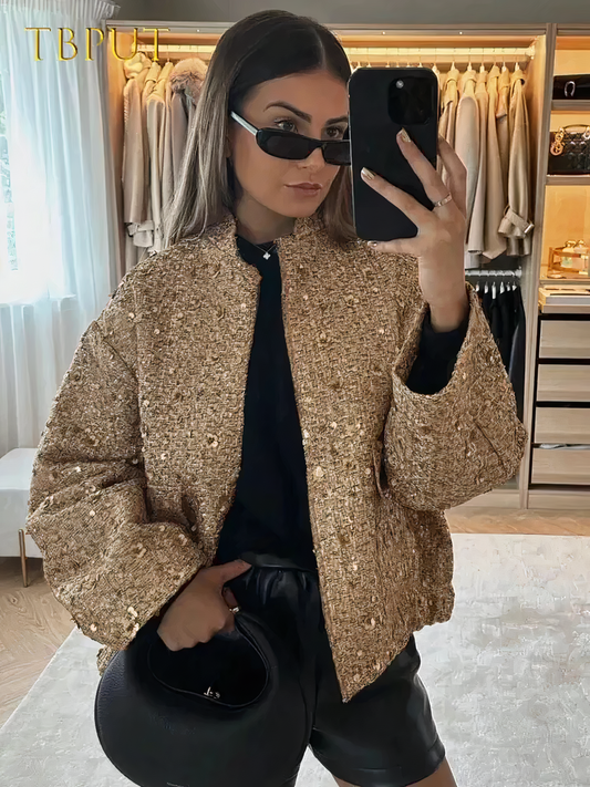 Cayetana® | Gold sequin jacket