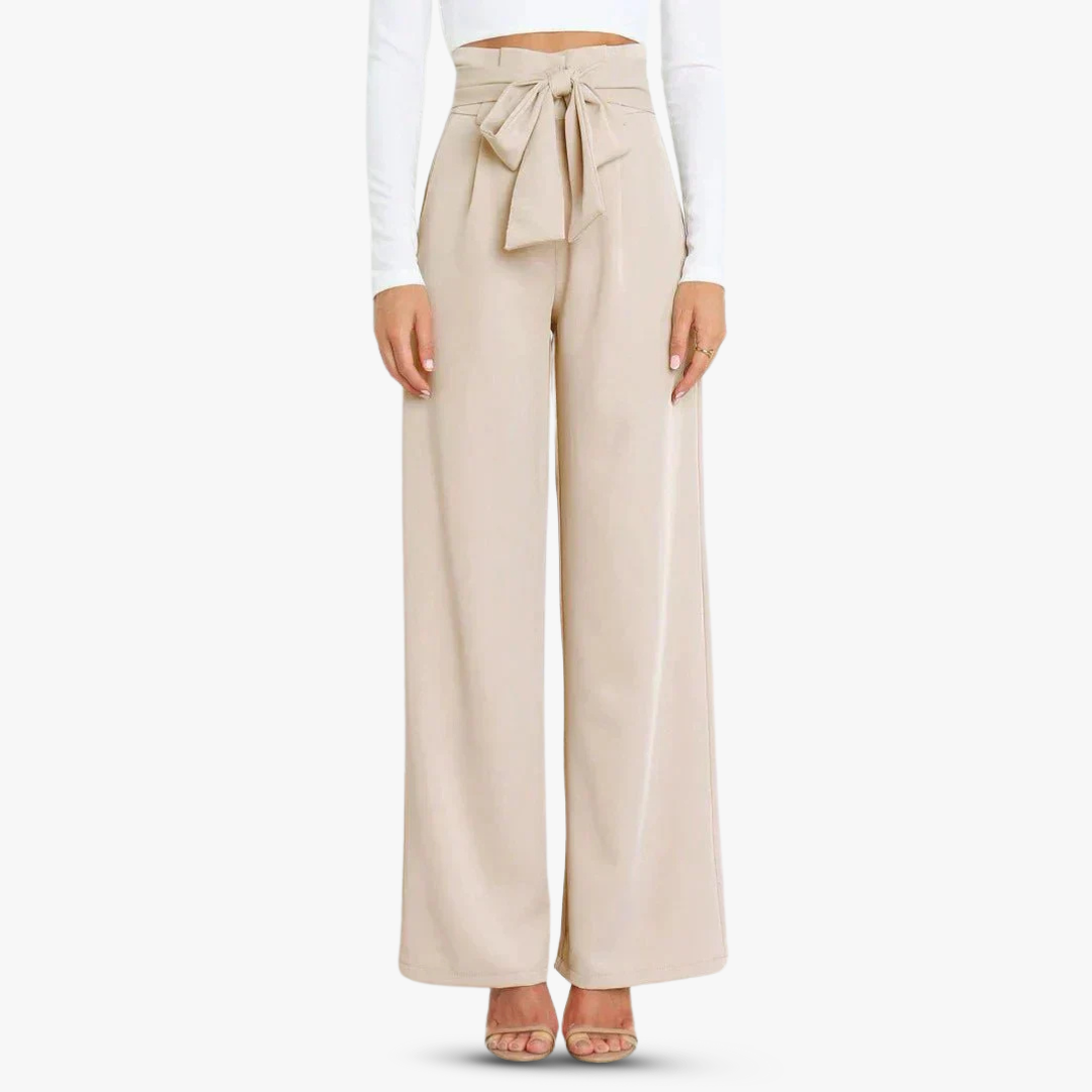 Andrea® | Wide women's trousers with tie belt