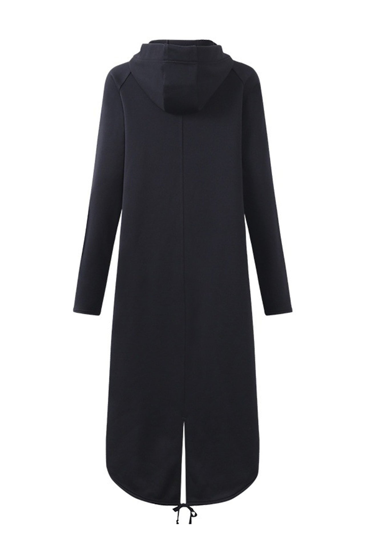 Violeta | Long hoodie with zip fastening and drawstring hem