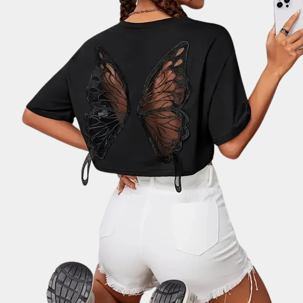 Rocio® | T-shirt court with imprimé papillon