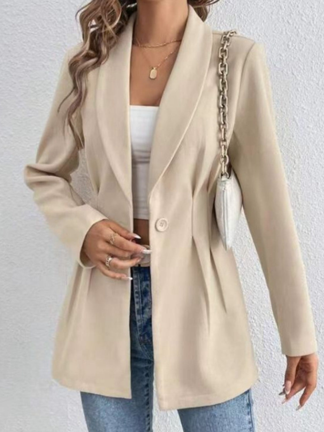 Sofia | One button blazer with long sleeves
