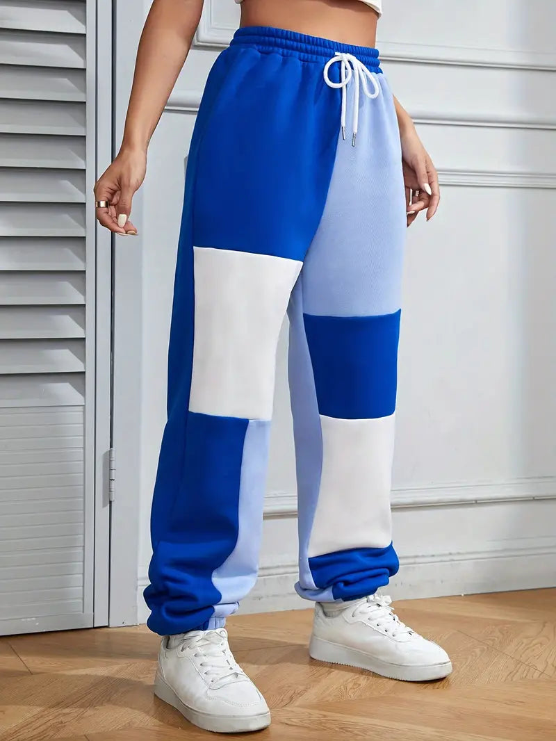 Jimena | Stylish jogging pants with a color block design