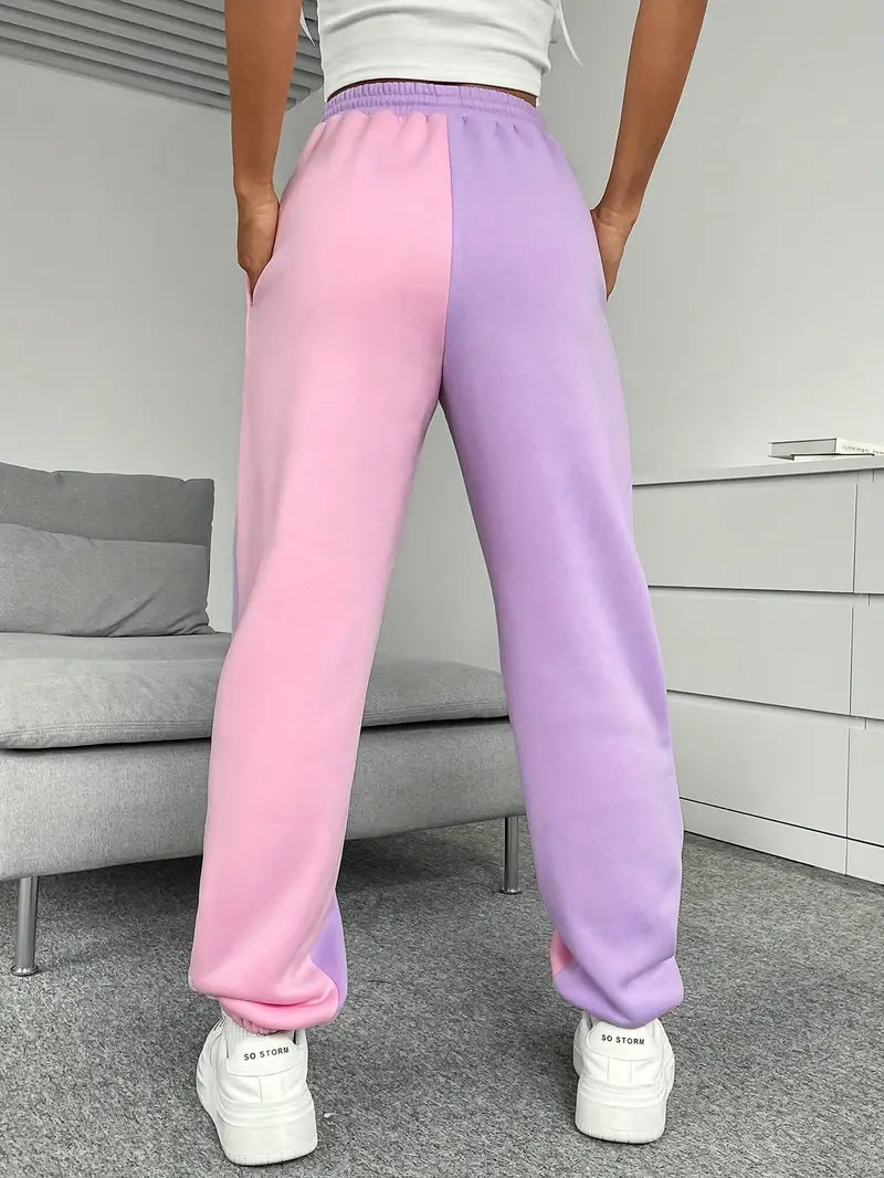 Jimena | Stylish jogging pants with a color block design