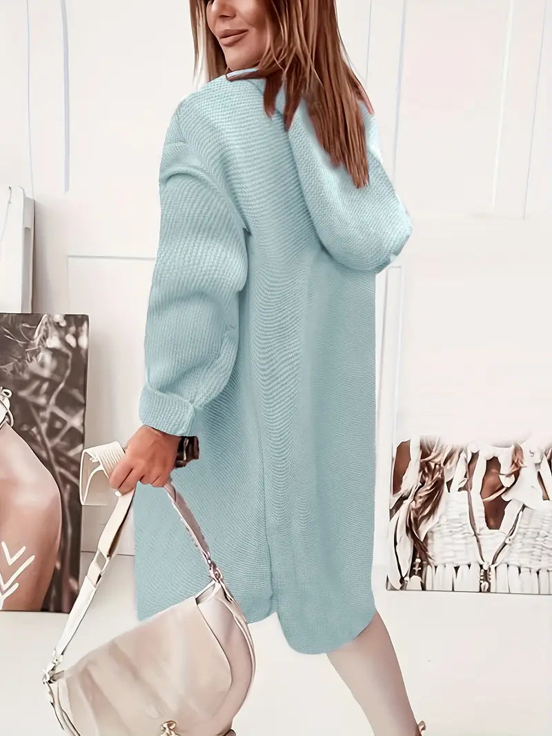 Elisa | Long knitted cardigan with hood