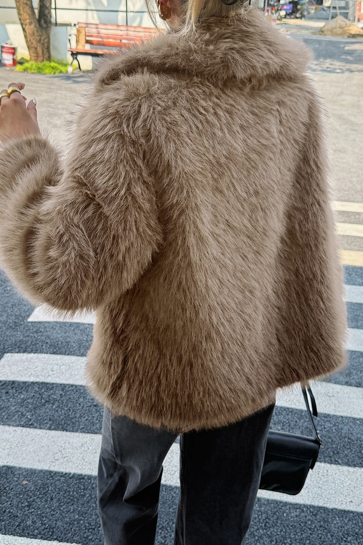 Soft Plush Casual Long Sleeve Coat