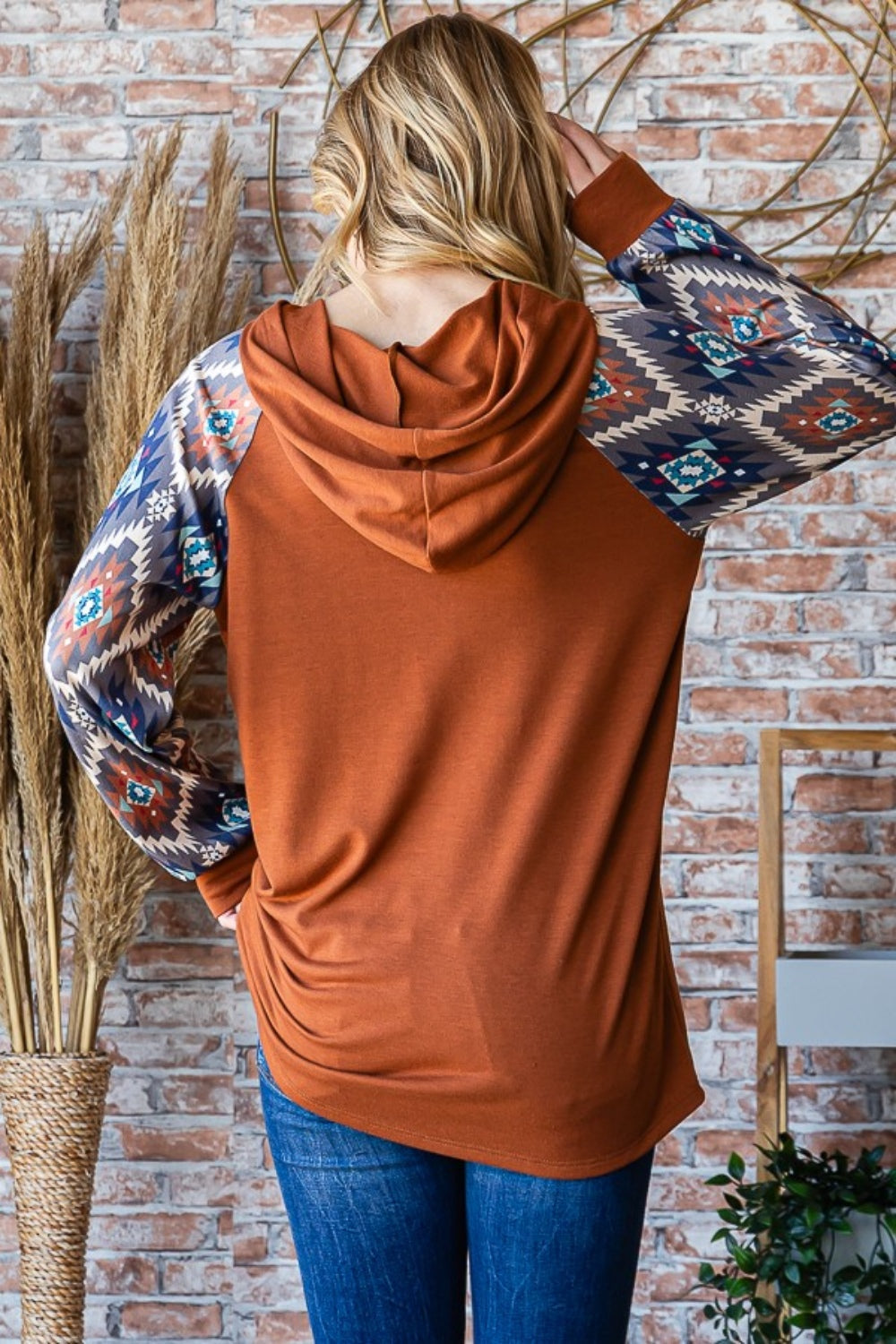 Rita | Heimish full size half button long sleeve hooded top