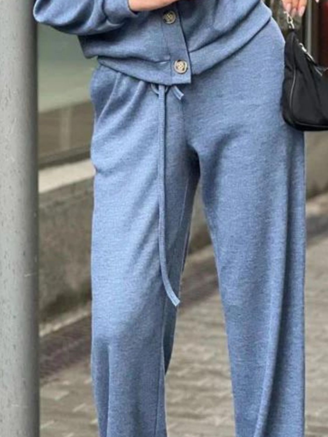 Hedwig | Full size button down long sleeve top and pants set