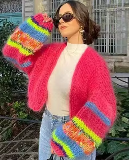 Zenaida | Elegant striped women's cardigan