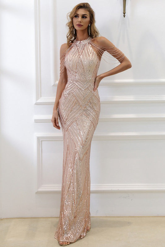 Sequin Mermaid Gown Formal Dress
