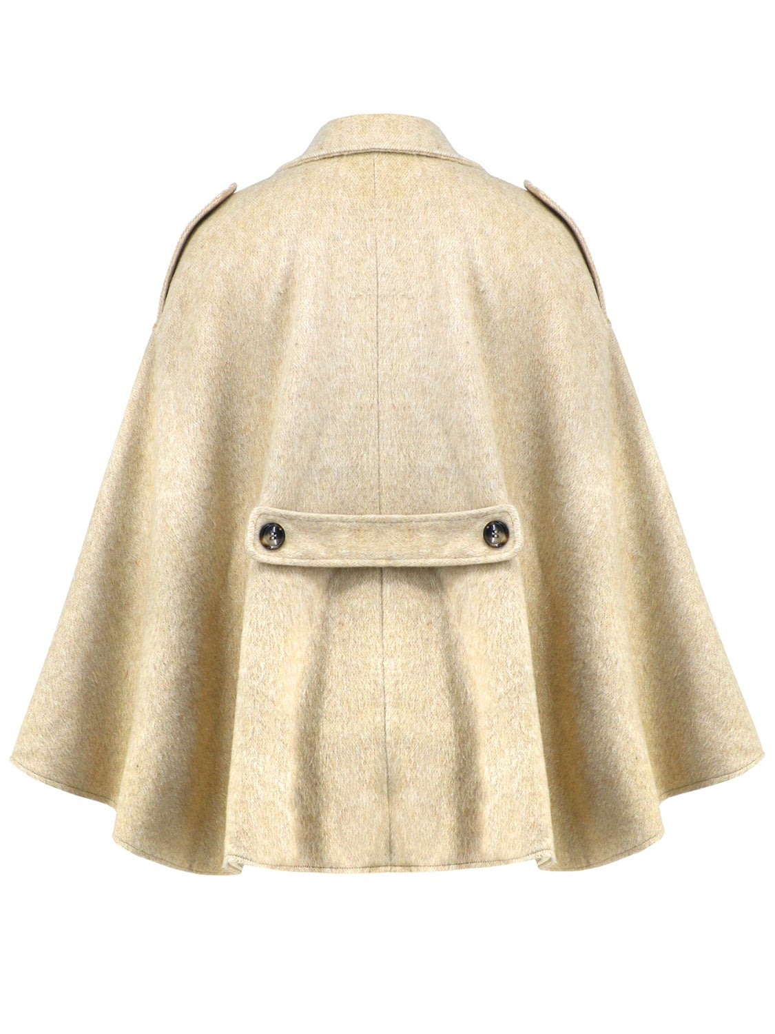 Rita | Double-breasted poncho with tie belt