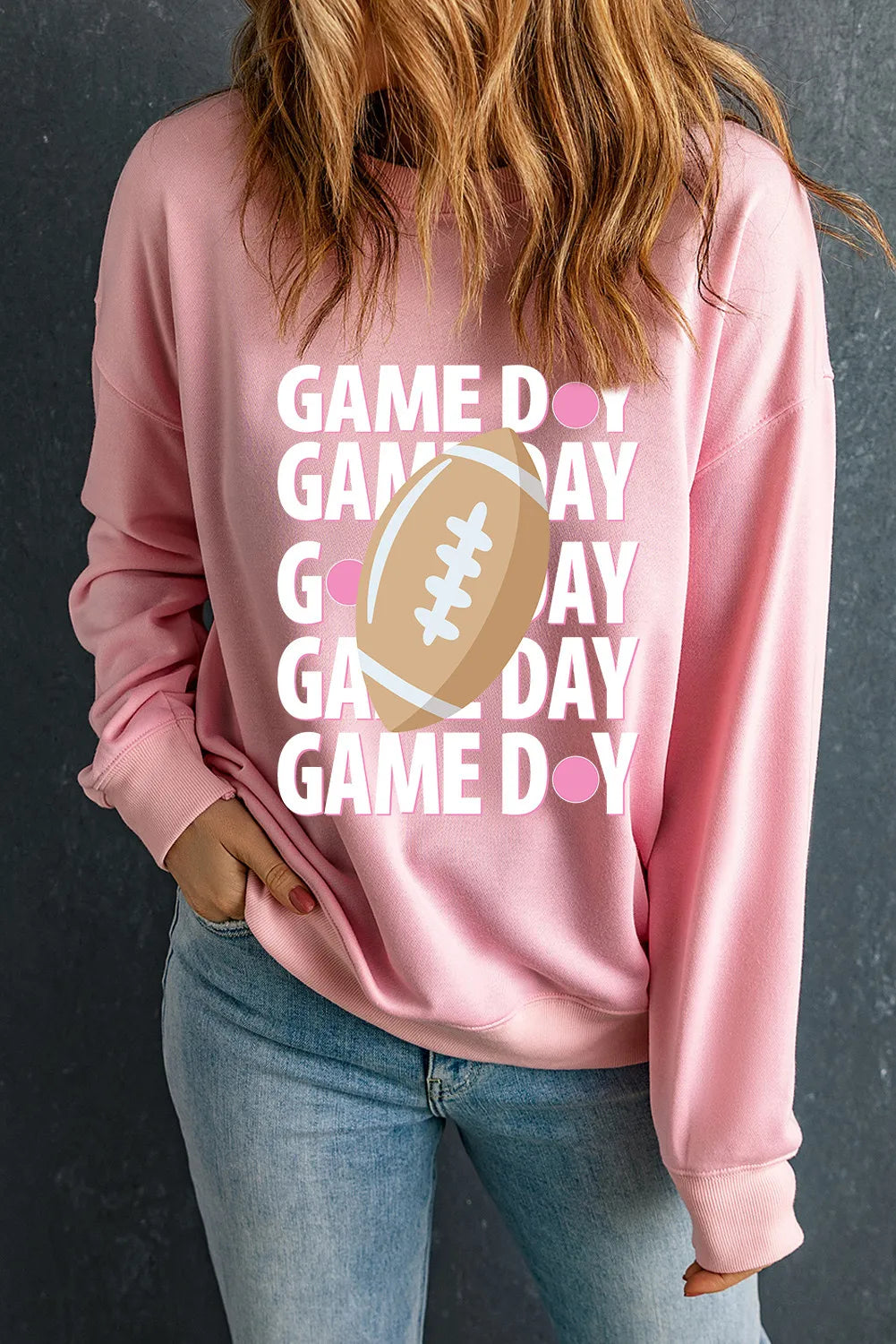 Valeria | Long sleeve crew neck sweatshirt