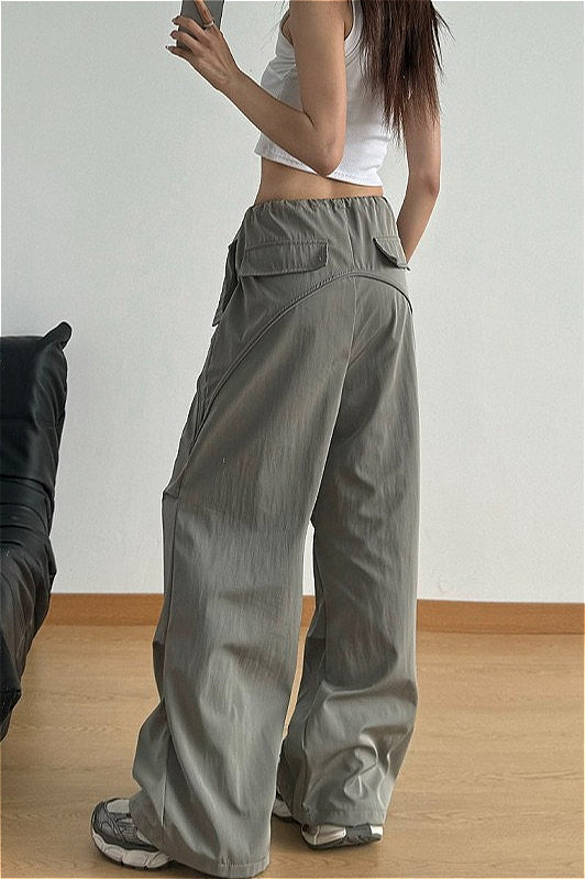 Solid Paneled Quick Dry Casual Pants