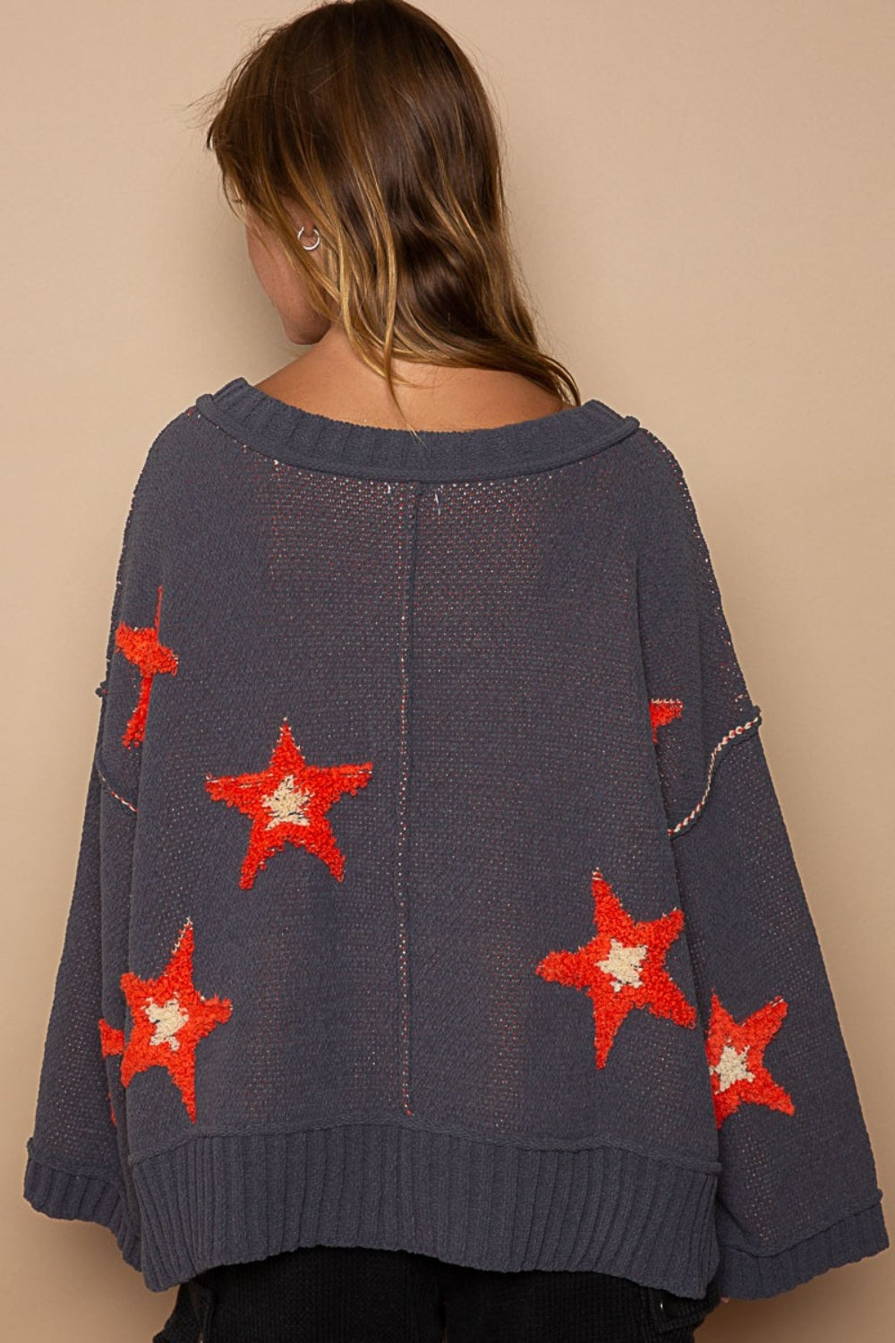 Cornelia | Long sleeve sweater with star patch