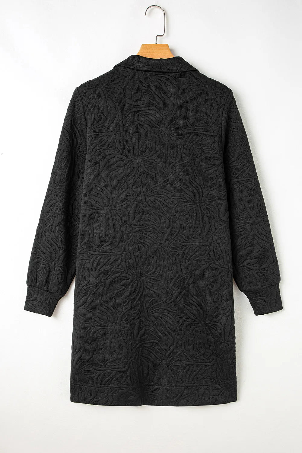Lilian | Textured quarter zip long sleeve mini dress