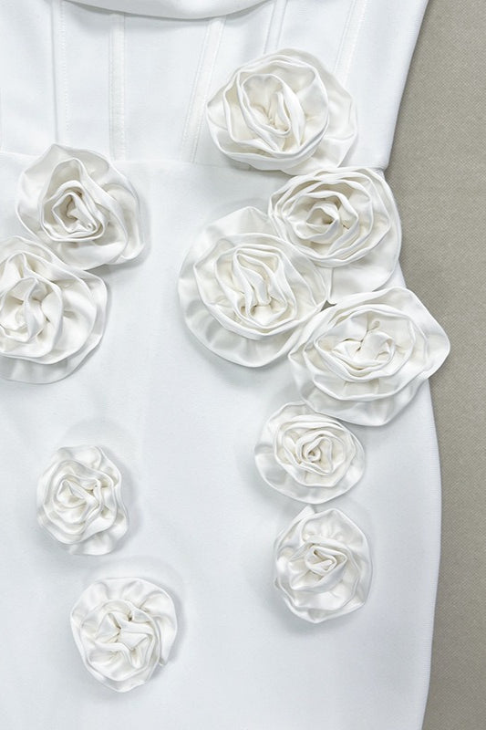 Strapless Floral Bandage Party Dress