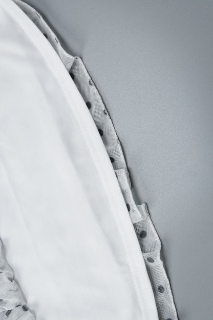 Polka Dot Mesh Low Cut Sexy Cami Top