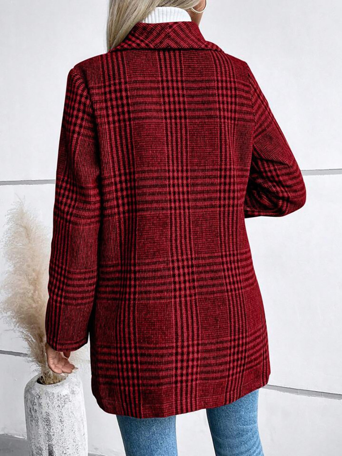 Esther | Checked, long-sleeved jacket with a collar