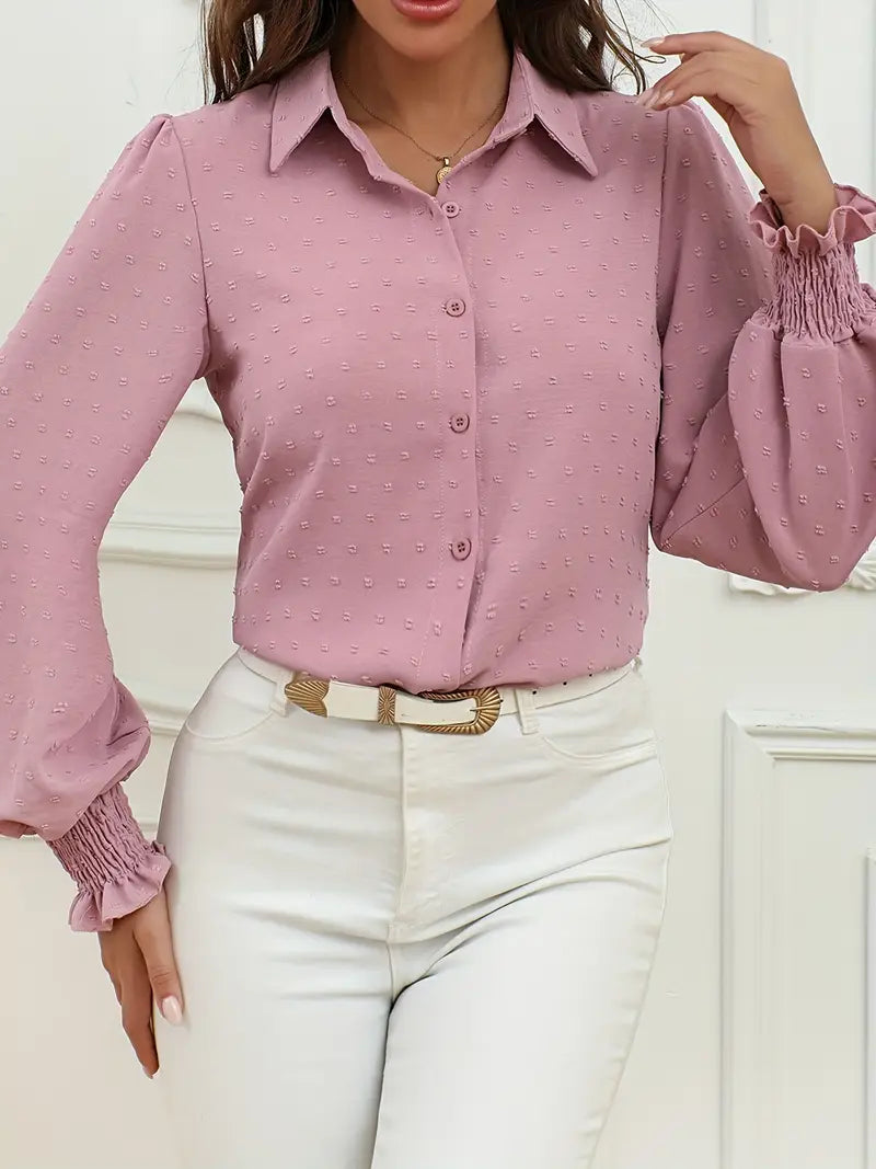 Domenica® | Elegant Blouse With Gathered Cuff Sleeves