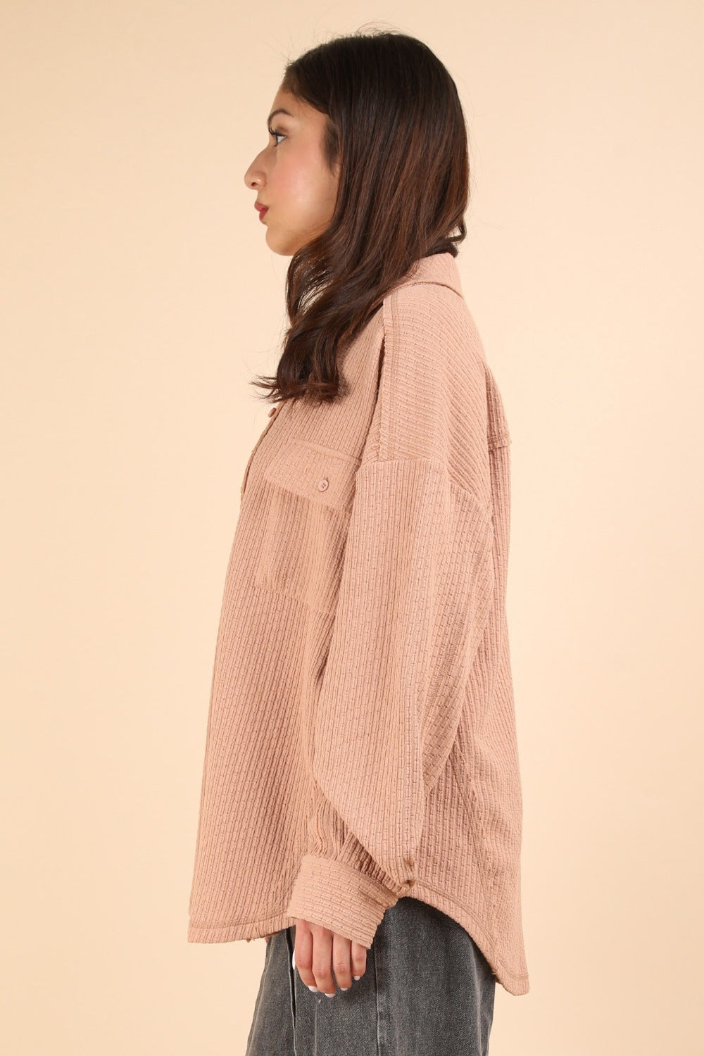 Emma | Button-down jacket in a structured knit