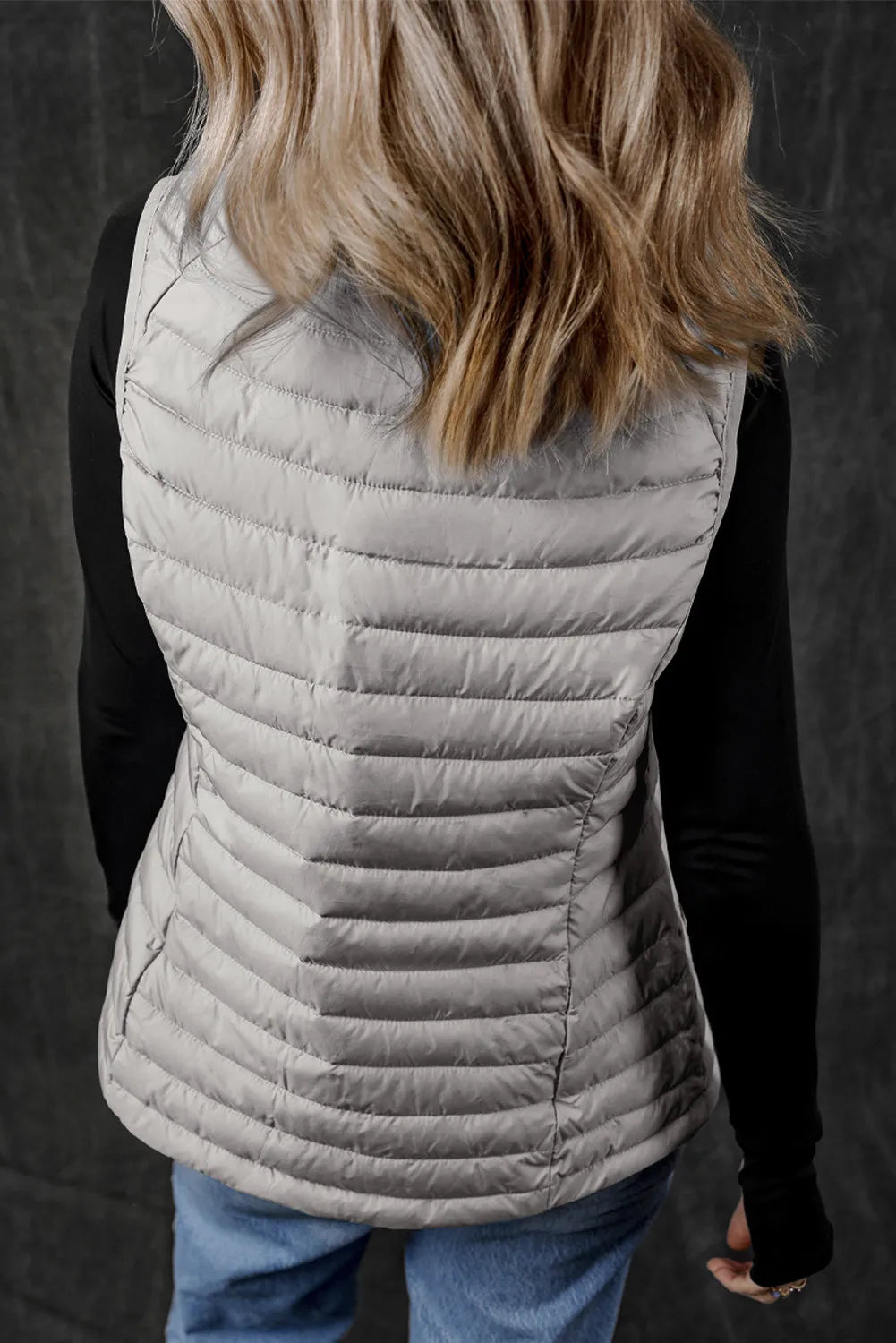 Silvia | Vest coat with zip and pockets