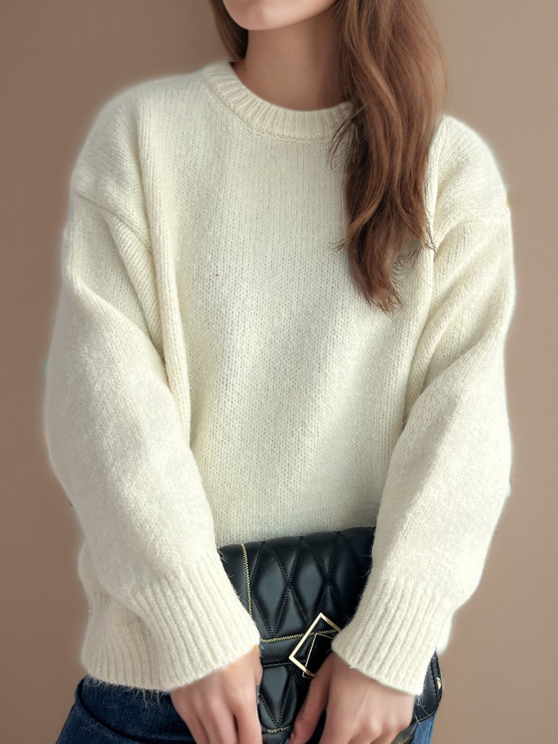 Hortensia | Crew neck sweater with long sleeves