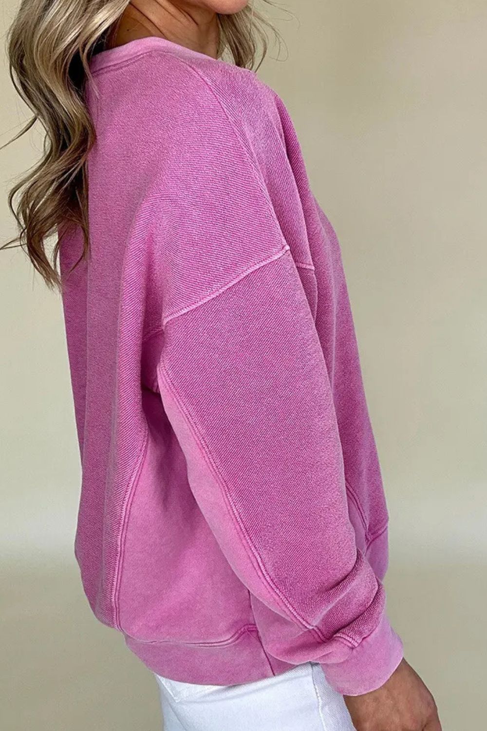 Teresa | Long-sleeved sweatshirt with notched shoulders