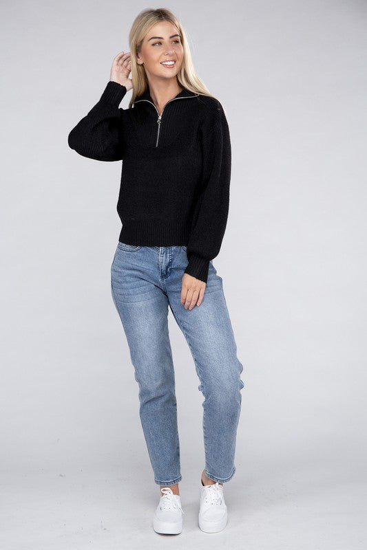 Olga | Easy to wear half zip sweater