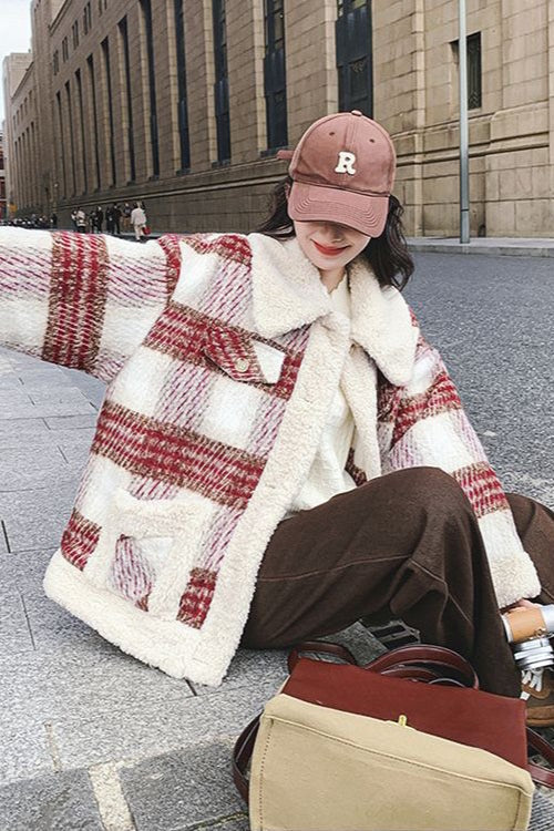 Plaid Sherpa Jacket