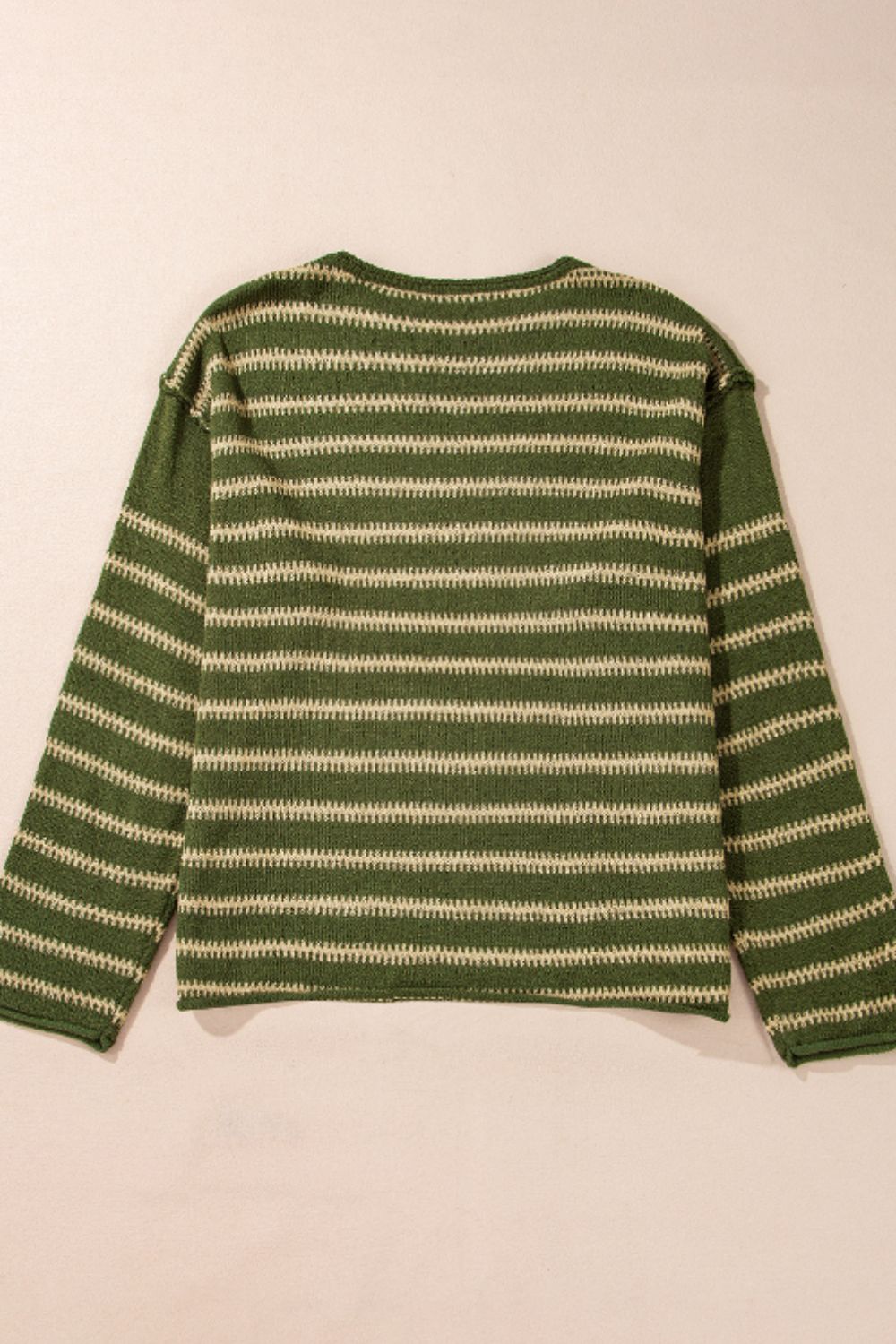 Gloria | Striped crew neck sweater with dropped shoulders