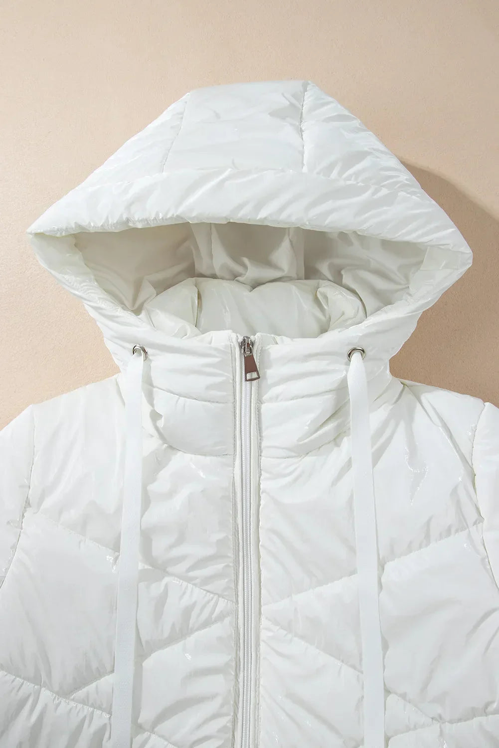 Virginia | Long sleeve winter coat with hood and drawstring and zip