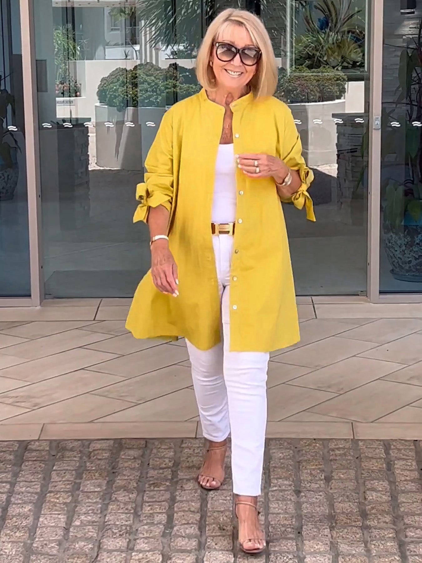 Imelda | Long, simple cotton shirt