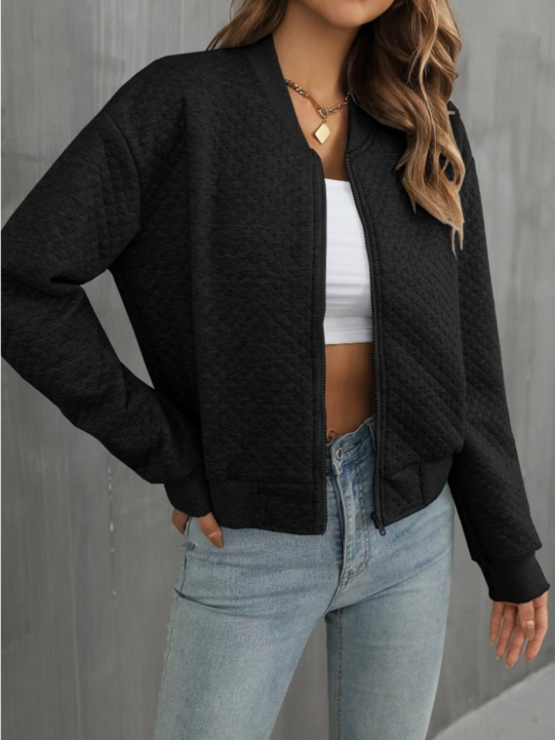 Ines | Long sleeve jacket with zip