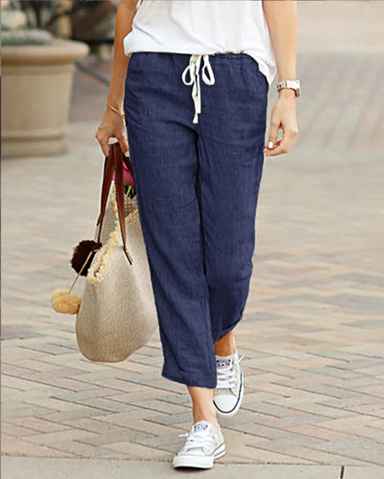 Brianna | Women's Trousers – Comfortable Relaxed Fit – Full Length Casual Pants