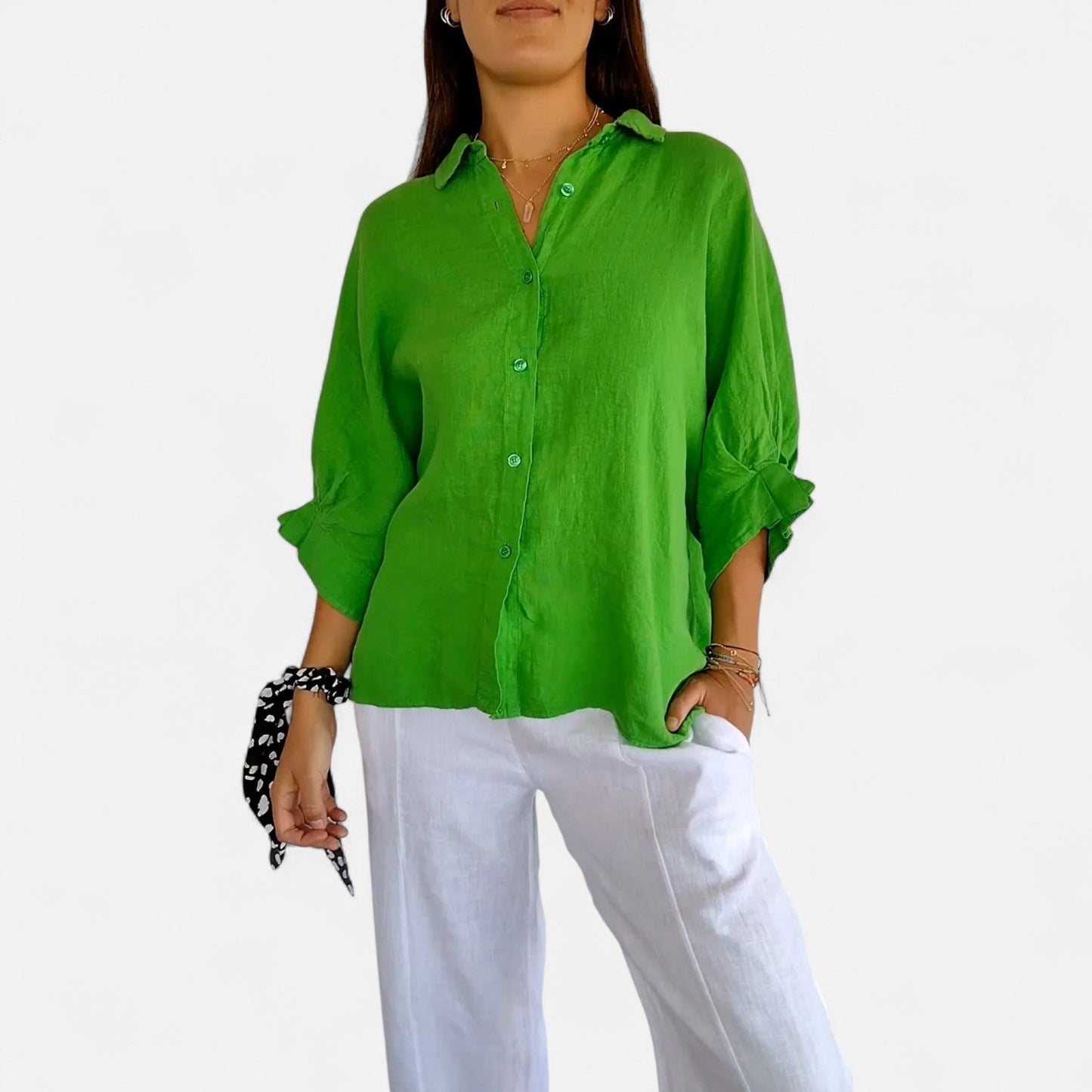 Malena® | Chemise d'été en lin pour femme Grace without effort, elegance respirante