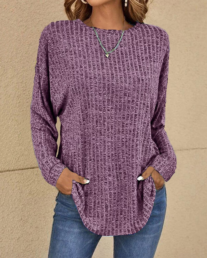 Vera | Top with a round neckline and long sleeves