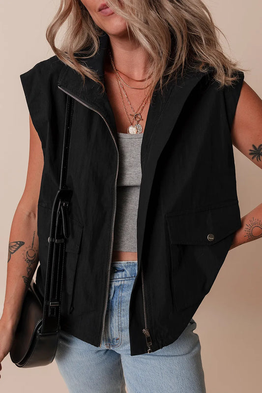 Julia | Vest coat with zip and pockets