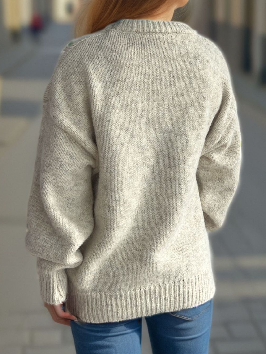 Hortensia | Crew neck sweater with long sleeves