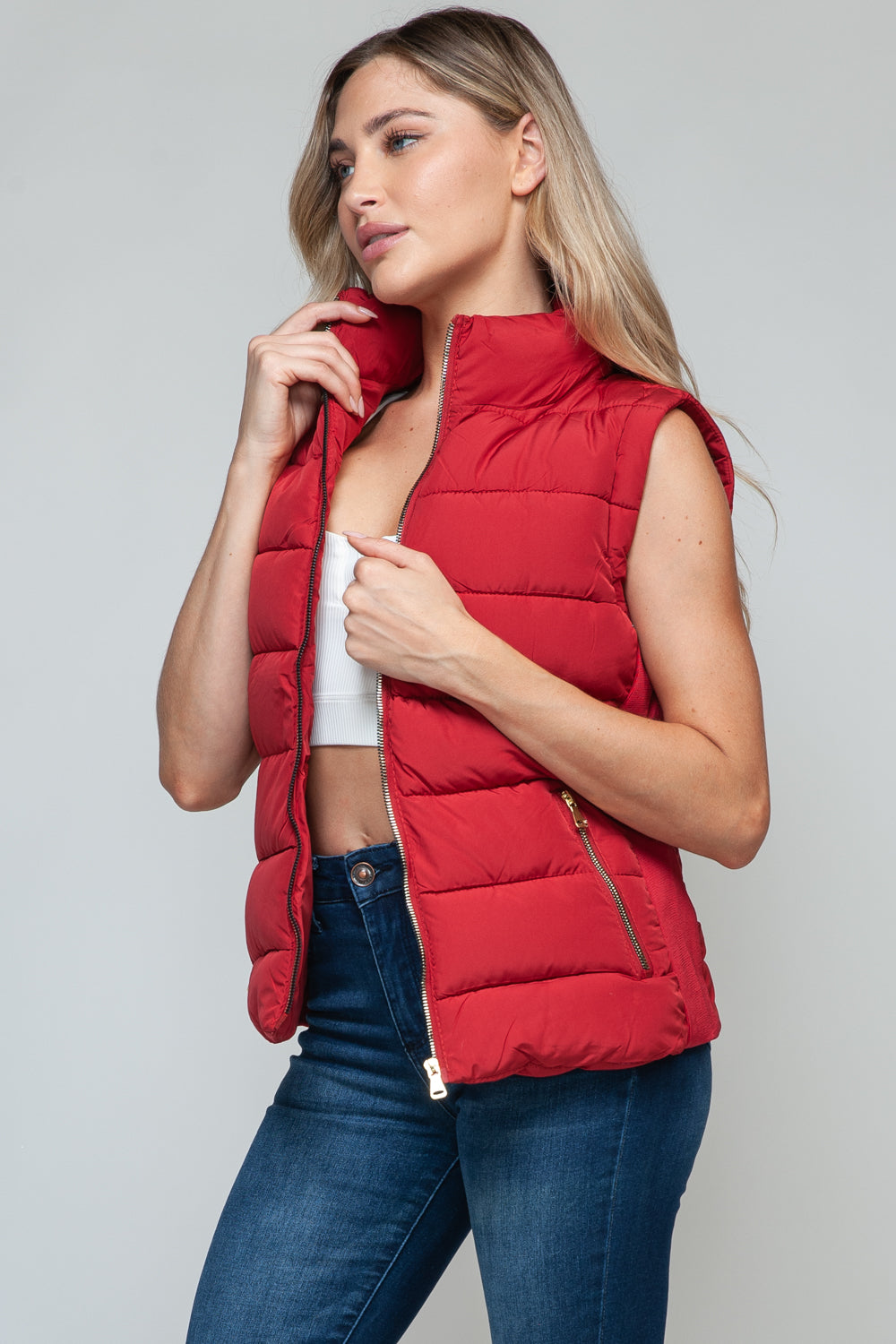 Marie | Snobbish turtleneck vest with zip and pockets