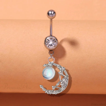 AB Butterfly Lunar Pink Gothic Belly Ring