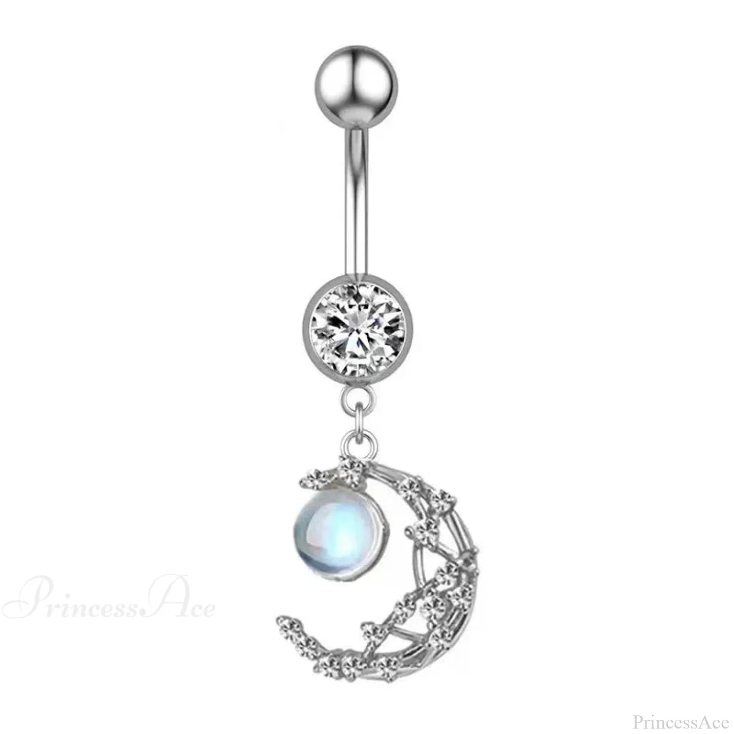 AB Butterfly Lunar Pink Gothic Belly Ring