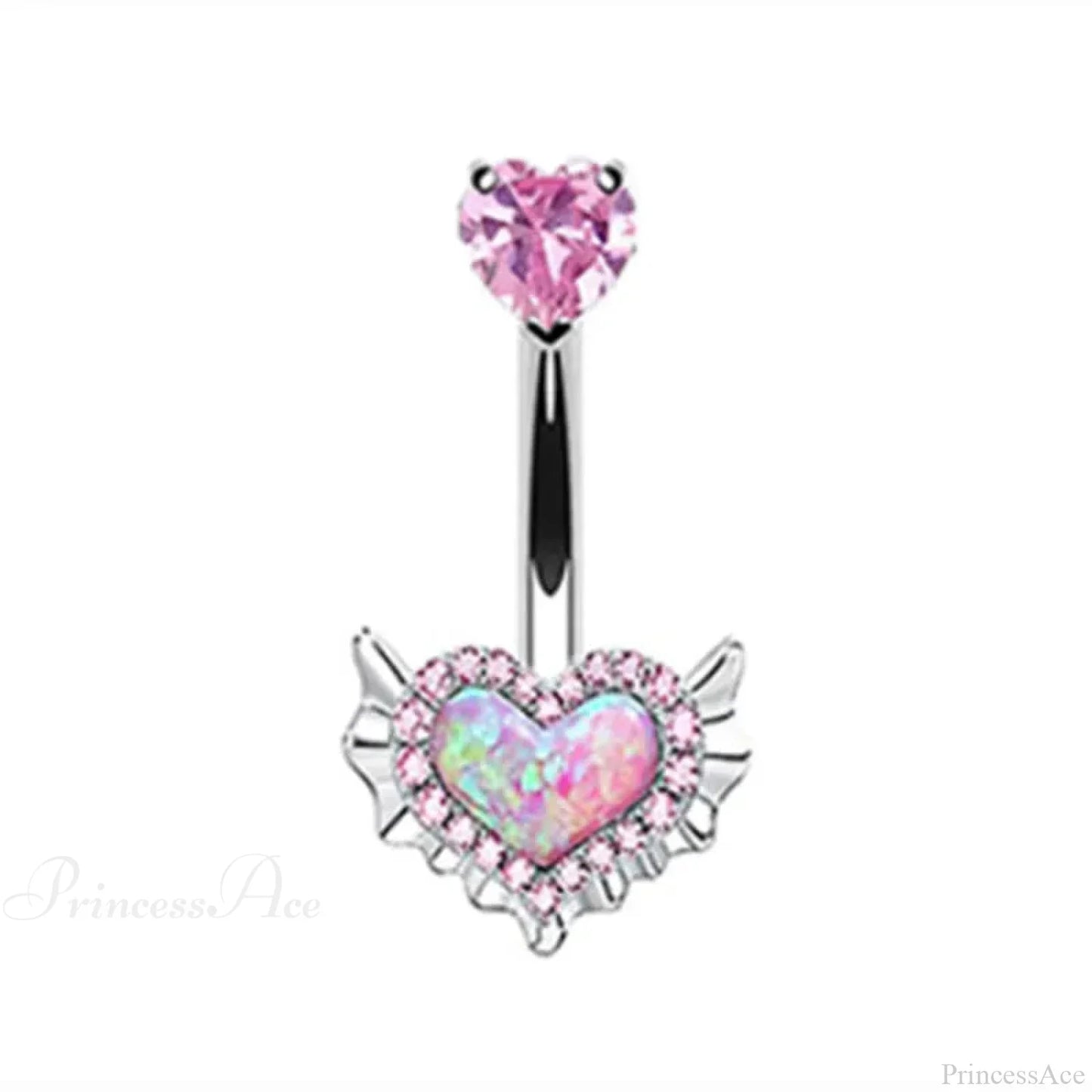 AB Butterfly Lunar Pink Gothic Belly Ring